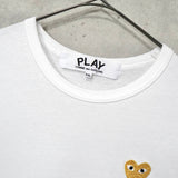 プレイ コムデギャルソン ハートロゴ Tシャツ ホワイト - NEWSED