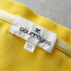 Courrèges Logo Sporty Fabric T-Shirt, Short Sleeve Top, Yellow, Women's