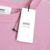アミパリ アミ パリス ハートロゴ Tシャツ ピンク タグ付き未使用品 - NEWSED