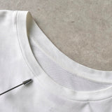エムエムシックス メゾンマルジェラ フェイクレイヤード 五分袖 Tシャツ ホワイト レディース - NEWSED