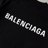 バレンシアガ ロゴ 両面プリント Tシャツ ブラック - NEWSED