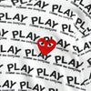 Play Comme des Garçons 白色心形徽标印花 T 恤