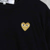 プレイ コムデギャルソン ハートロゴ Tシャツ ブラック