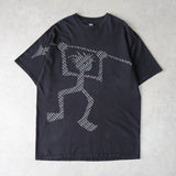 ステューシー シャドーマン 両面プリント Tシャツ ブラック - NEWSED