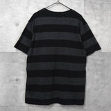 ヴィヴィアン ウエストウッド オーブ 刺繍 ボーダー Tシャツ ブラック / グレー - NEWSED