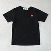 プレイ コムデギャルソン ハート ロゴ 半袖Tシャツ ブラック