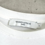 メゾンキツネ ダブルフォックスヘッド ショート丈 Tシャツ ホワイト レディース - NEWSED