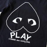 プレイ コムデギャルソン ハートロゴ Tシャツ ブラック - NEWSED