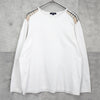 Burberry Nova 格纹长袖 T 恤（白色/米色）