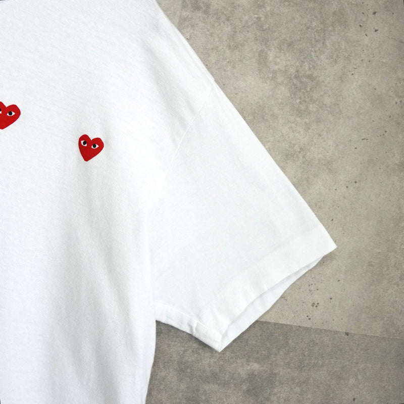 プレイ コム デ ギャルソン ハート Tシャツ ホワイト - NEWSED