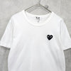プレイ コムデギャルソン ハートロゴ Tシャツ ホワイト レディース