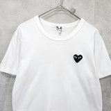プレイ コムデギャルソン ハートロゴ Tシャツ ホワイト レディース - NEWSED