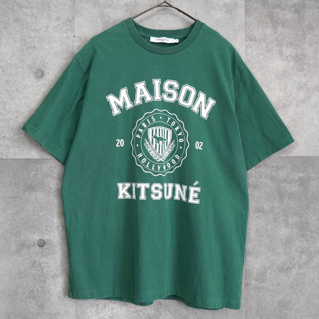 Maison Kitsune College Logo T-Shirt, Green
