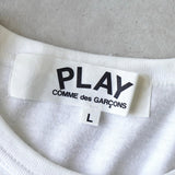 プレイ コムデギャルソン ハートロゴ Tシャツ ホワイト - NEWSED
