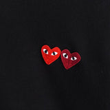 プレイ コムデギャルソン ハートロゴ Tシャツ ブラック - NEWSED