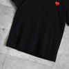 Play Comme des Garçons 黑色心形徽标 T 恤