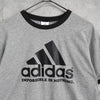 Adidas Performance Logo Ringer T恤（灰色/黑色）