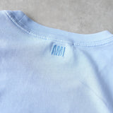 アミパリ アミ パリス ハートロゴ Tシャツ ブルー - NEWSED