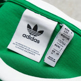 アディダス トレフォイルロゴ リンガーTシャツ グリーン × ホワイト - NEWSED