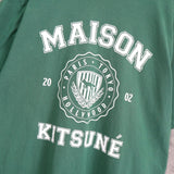 メゾンキツネ カレッジロゴ Tシャツ グリーン - NEWSED