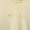 Maison Kitsune logo embroidered T-shirt in pastel yellow