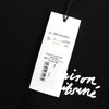 Maison Kitsune 草书徽标 T 恤，黑色，未使用，带标签