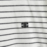 セリーヌ トリオンフ ボーダー柄 Tシャツ ホワイト - NEWSED