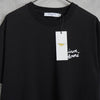 Maison Kitsune 草书徽标 T 恤，黑色，未使用，带标签