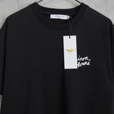 メゾンキツネ 筆記体ロゴ Tシャツ ブラック タグ付き未使用品 - NEWSED