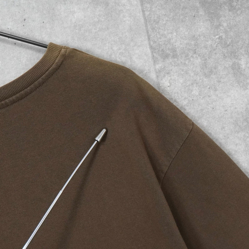 メゾンキツネ カレッジロゴ Tシャツ カーキ - NEWSED