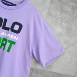 ポロ スポーツ ラルフローレン ショート丈 ロゴ Tシャツ パープル - NEWSED