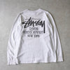 Stüssy 白色双面印花长袖T恤