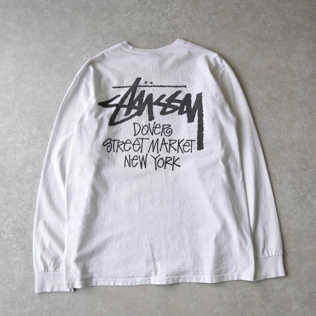 Stüssy 白色双面印花长袖T恤