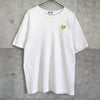 プレイ コム デ ギャルソン ワンポイント ハートロゴ Tシャツ ホワイト / ゴールド