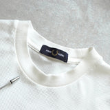 フレッドペリー ロゴ 鹿の子 Tシャツ ホワイト - NEWSED