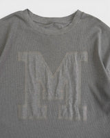エムエムシックス メゾン マルジェラ イニシャルロゴパッチ 異素材切り替え Tシャツ グレージュ レディース - NEWSED