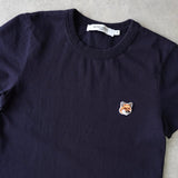 メゾンキツネ フォックスヘッドパッチ Tシャツ ネイビー - NEWSED