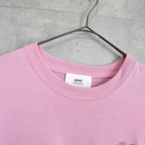 アミパリ アミ パリス ハートロゴ Tシャツ ピンク タグ付き未使用品 - NEWSED