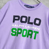 ポロ スポーツ ラルフローレン ショート丈 ロゴ Tシャツ パープル