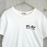 プレイ コムデギャルソン ロゴ Tシャツ ホワイト レディース - NEWSED