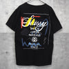 Stüssy 世界巡回赛图案 T 恤（黑色）