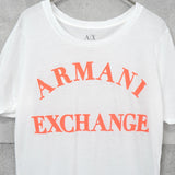 アルマーニ エクスチェンジ 蛍光 ロゴ Tシャツ ホワイト - NEWSED