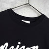 メゾン キツネ 筆記体ロゴ Tシャツ ブラック