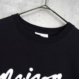 メゾン キツネ 筆記体ロゴ Tシャツ ブラック - NEWSED