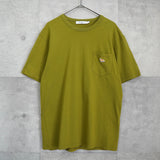 メゾンキツネ ダブルフォックス ポケット Tシャツ オリーブ - NEWSED