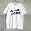 メゾン キツネ 筆記体ロゴ Tシャツ ホワイト