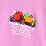 ステューシー フルーツ プリント Tシャツ ピンク - NEWSED