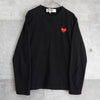 Play Comme des Garcons 心形徽标长袖上衣 黑色