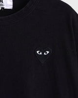 プレイ コム デ ギャルソン ハートロゴ Tシャツ ブラック - NEWSED