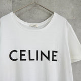 セリーヌ クラシックロゴ Tシャツ ホワイト - NEWSED